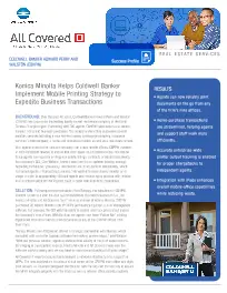 Coldwell Banker, Konica-Minolta, Office Solutions & Services