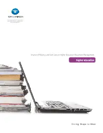 ECM, Higher Education, Konica-Minolta, Office Solutions & Services