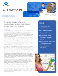 Evergreen Packaging, Konica-Minolta, environment, Office Solutions & Services