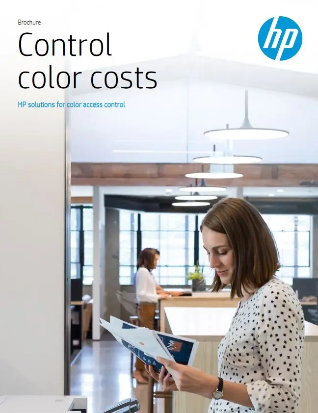 HP, Control Color Costs, Brochure, Hewlett Packard, Office Solutions & Services