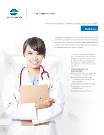 KM, Healthcare, Brochure, Konica-Minolta, Office Solutions & Services