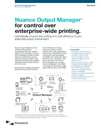 KM, Nuance, Output Manager, Brochure, Konica-Minolta, Office Solutions & Services