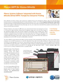 KM, Pharos, IMFP, Brochure, Konica-Minolta, Office Solutions & Services