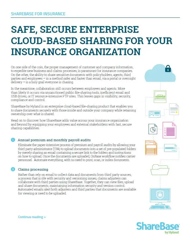 ShareBase, Insurance, Kyocera, Software, Document Management, Office Solutions & Services