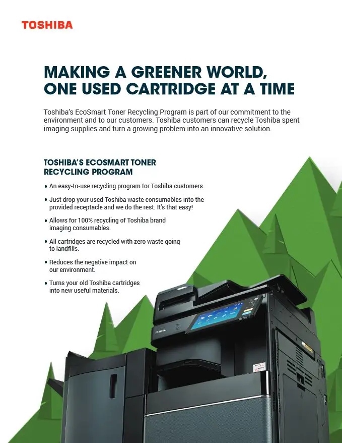 Toner Recycling Program, Toshiba, Office Solutions & Services