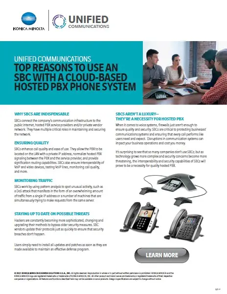 Unified Communications, Hosted PBX, Phone System, Konica Minolta, Office Solutions & Services