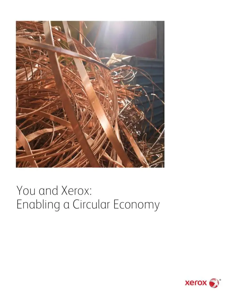 Enabling A Circular Economy, Go Green, Recycle, Xerox, Environment, Office Solutions & Services