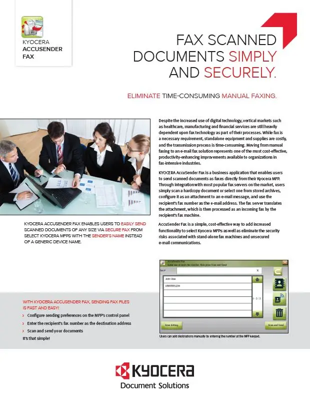 Kyocera, Software, Capture, Distribution, Accusender Fax, Office Solutions & Services