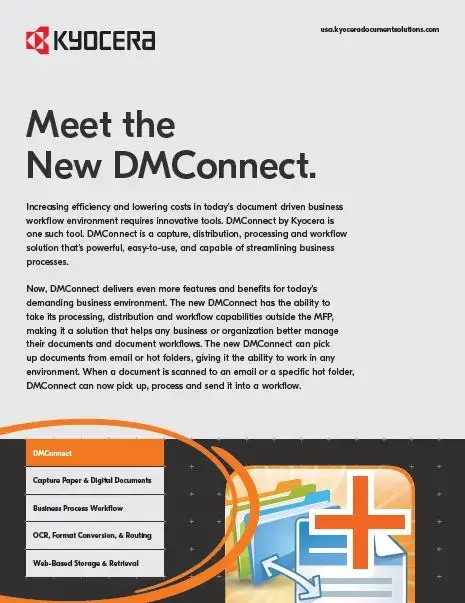 Kyocera, Software, Capture And Distribution, Dmconnect, Office Solutions & Services