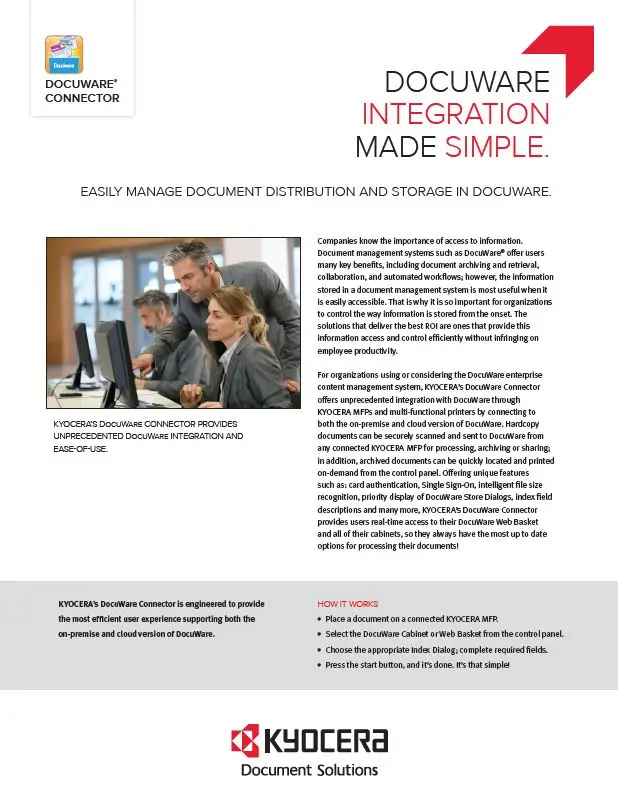 Kyocera, Software, Document Management, Docuware Connector, Office Solutions & Services