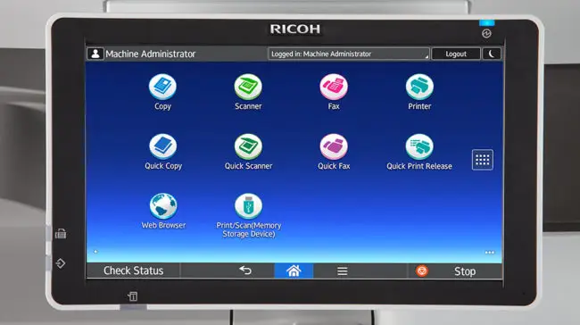 touch screen, user interface, UI, control panel, Ricoh, Office Solutions & Services
