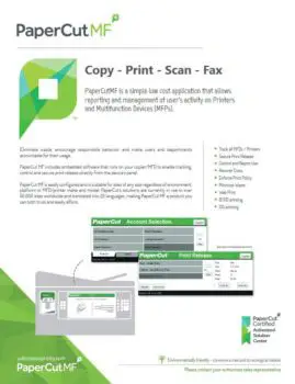 Papercut, Mf, Ecoprintq, Office Solutions & Services