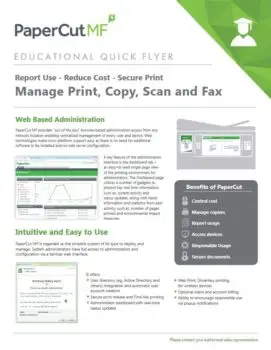 Papercut, Mf, Education Flyer, Office Solutions & Services