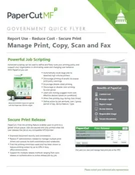 Papercut, Mf, Government Flyer, Office Solutions & Services