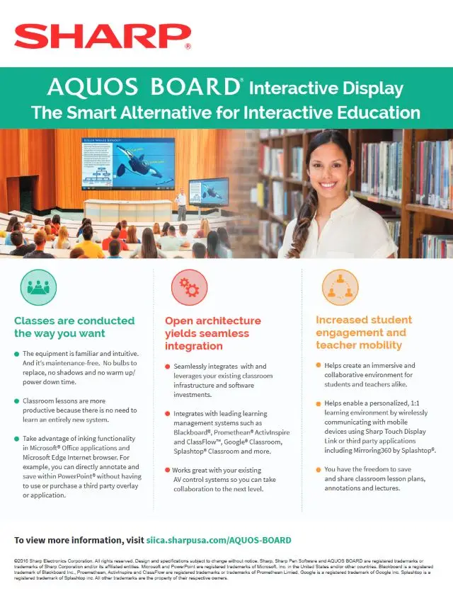 Sharp, Aquos Board, Education, Office Solutions & Services