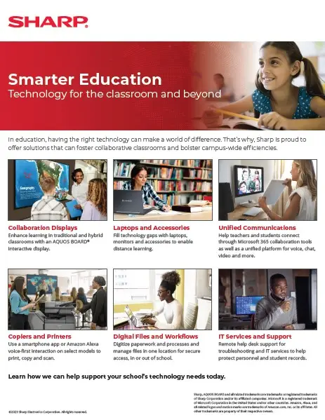 Sharp, Aquos Board, Education, Office Solutions & Services