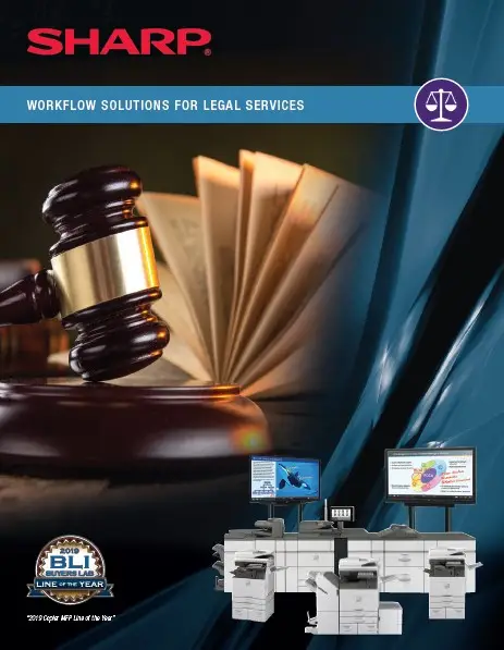 Sharp, Color Advanced, Legal Brochure, Office Solutions & Services