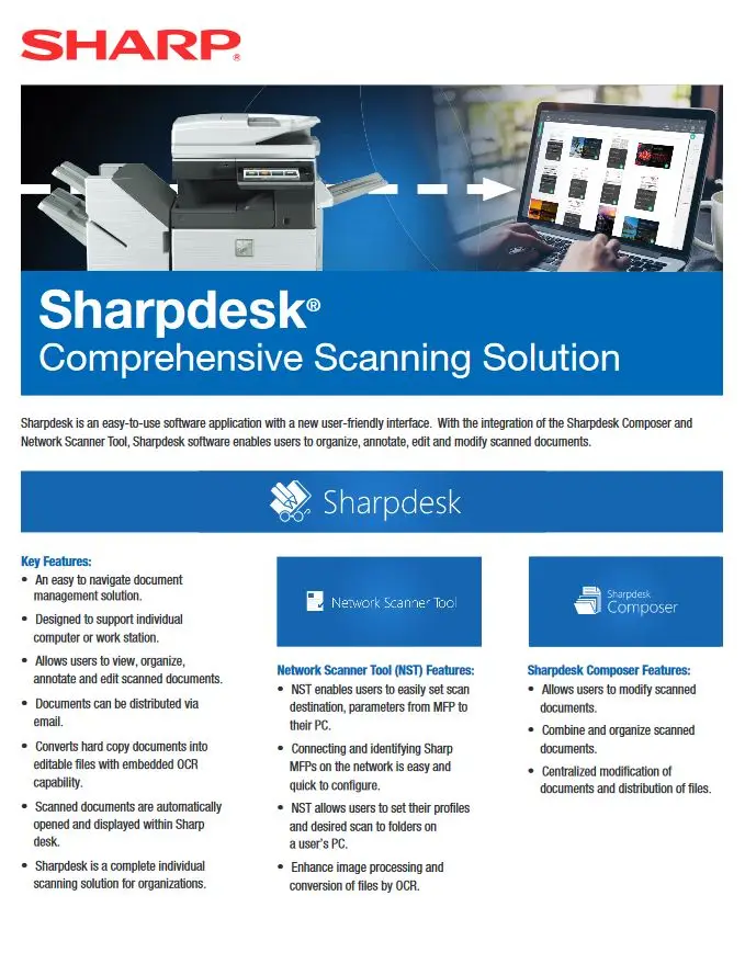 Sharp, Sharpdesk, scanning solution, Office Solutions & Services