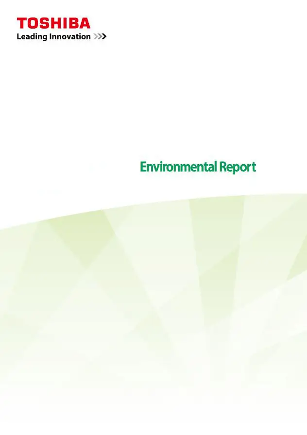 Environment, Report, responsibility, Toshiba, Office Solutions & Services