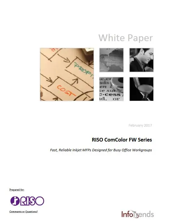 ComColor FW, white paper, Riso, Office Solutions & Services