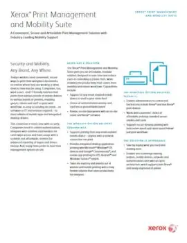 Mobility Suite, mobile print, Xerox, Office Solutions & Services