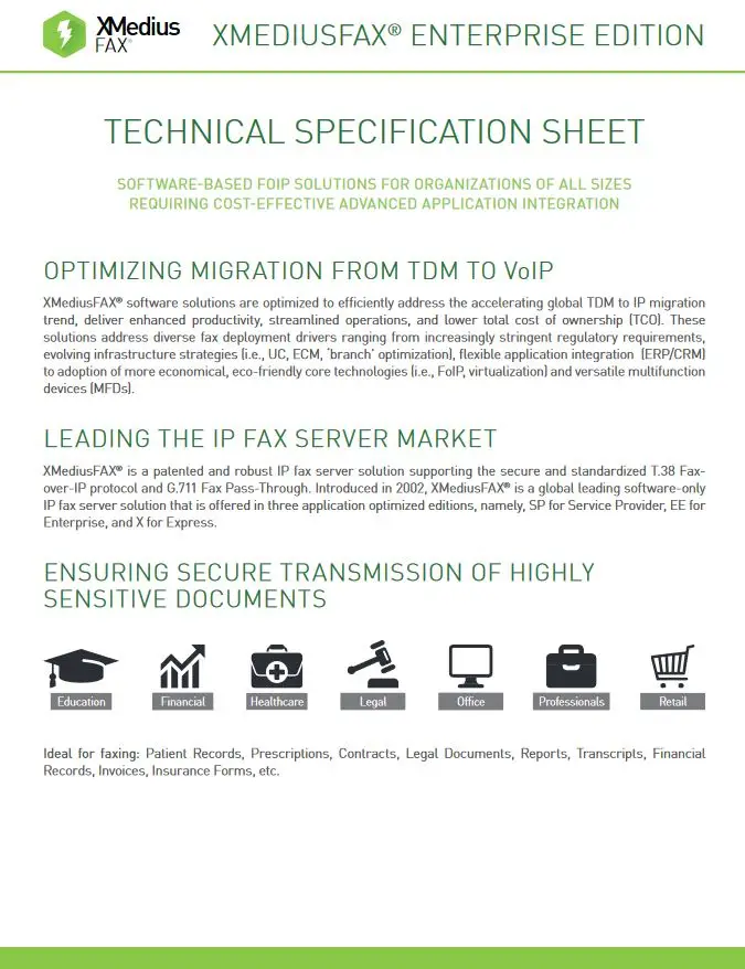 Xmedius Fax Enterprise Edition Brochure, XMedius Fax, Office Solutions & Services