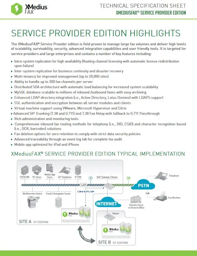 Xmedius Fax Service Provider Edition Brochure, XMedius Fax, Office Solutions & Services